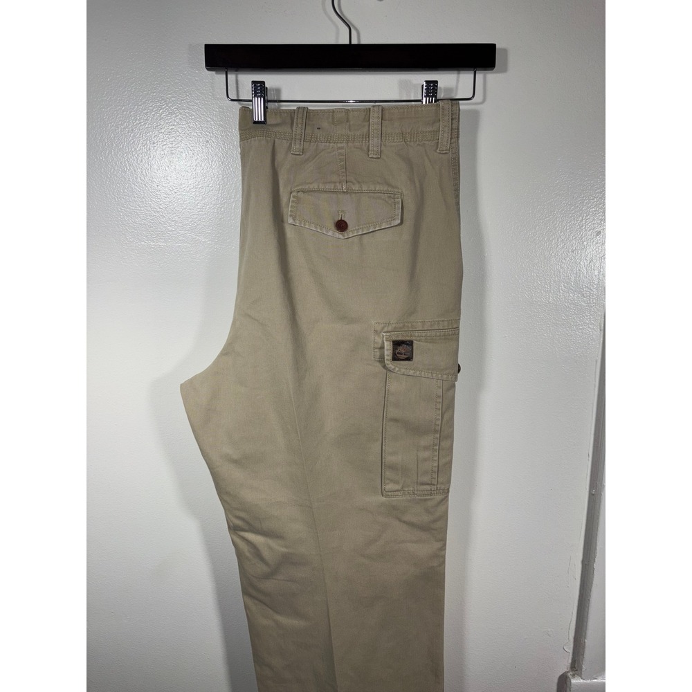 Vintage‎ Y2K Timberland Cargo Pants Organic 42x32 Khaki Skater Streetwear Tan